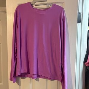 Athletic Works Long Sleeve Crewneck Tee in Lavender Pink